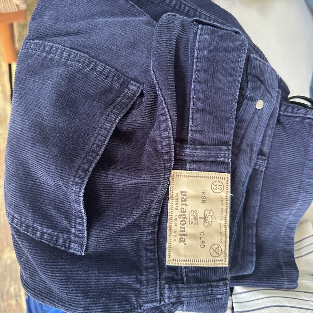 Patagonia Blue Corduroy Pants for Casual Comfort